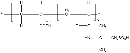 丙烯酸-2-丙烯酰胺-2-甲基丙磺酸共聚物（AA/AMPS）結構式